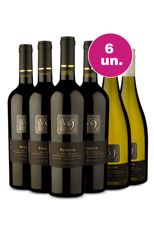 Kit 6 - Degustação V9 Reserva por R$199 - Spoiler Black Wine