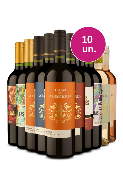Kit 10 - Vinhos por 22,90 a garrafa - Exclusivo We