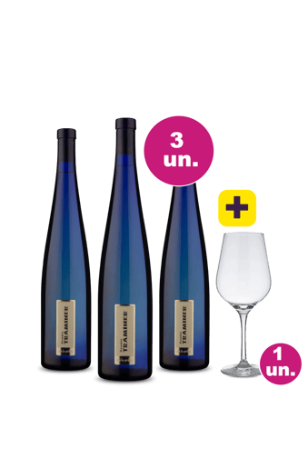 Kit 3 - Las Perdices Gewürztraminer + Taça de Cristal Grátis - Exclusivo We