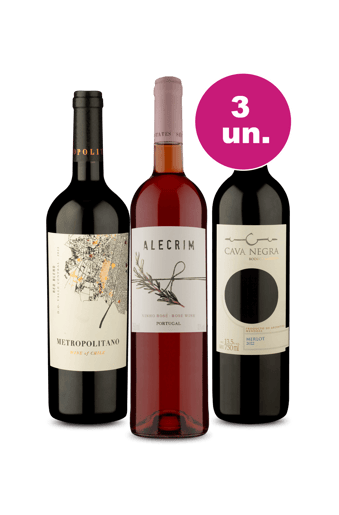 Kit 3 por R$99 - Vinícolas Renomadas - Oferta Insana IZ