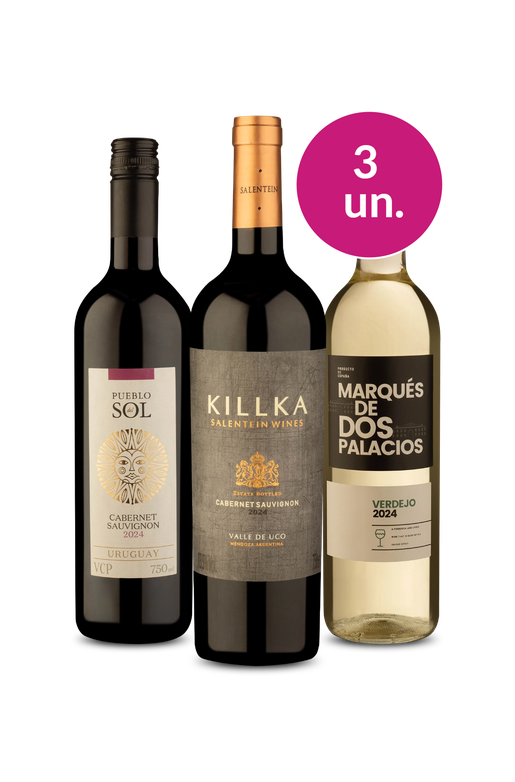 Kit 3 - Vinhos de Respeito por R$99 - Oferta Absurda