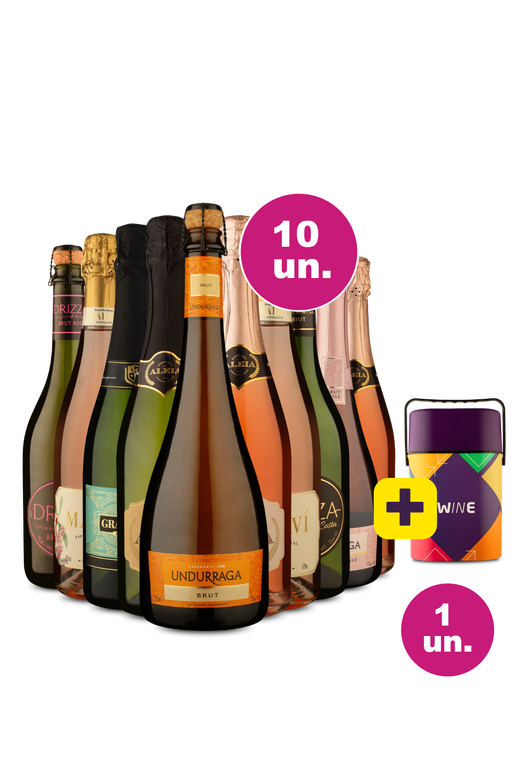 Kit 10 - Espumantes + Cooler Retrô Grátis - Exclusivo We