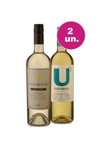 Kit 2 - Casas Del Toqui Single Estate Sauvignon Blanc e U By Undurraga Sauvignon Blanc