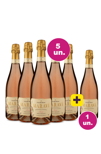 Kit 5 + 1  - Espumante Maraví Rosé Brut + 1 garrafa de brinde - Exclusivo WE