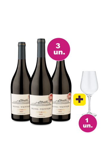 Kit 3 - Bons-Ventos Superior + Taça Cristal Grátis - Oferta Insana