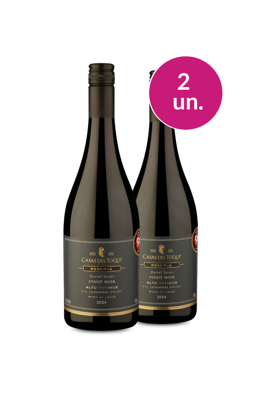 Kit 2 - Casas Del Toqui Barrel Series Reserva Pinot Noir 2024 - Exclusivo We