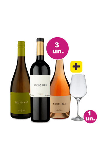 Kit 3 - Degustação Félix Solís Mucho Más + Taça de Cristal Grátis - Exclusivo We