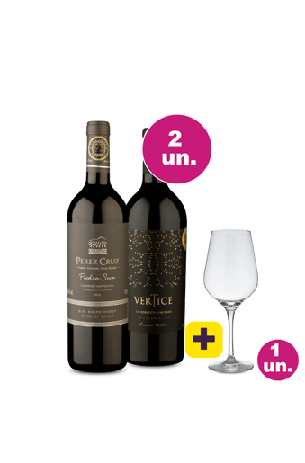 Kit 2 - Pérez Cruz Piedra Seca e Vertice Limited Edition + Taça de Cristal Grátis - Exclusivo WE