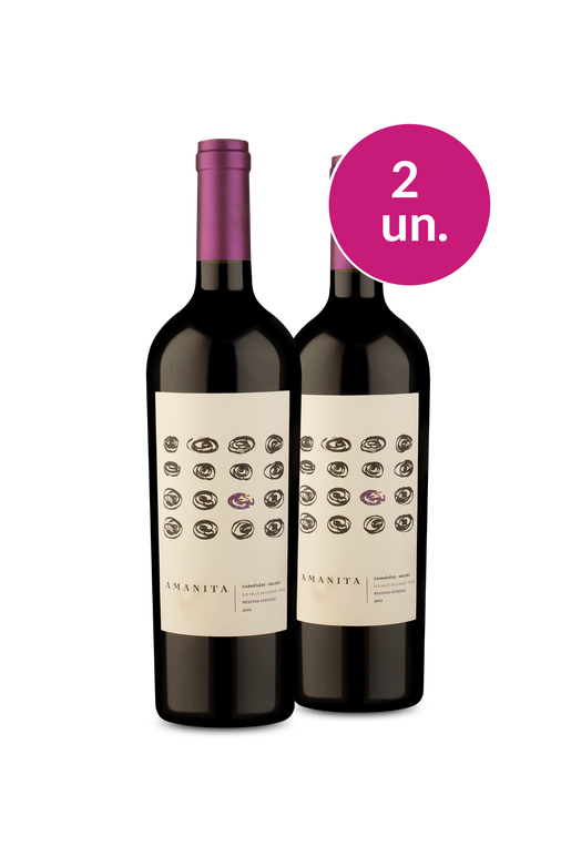 Kit 2 - Amanita Reserva Carmenere Malbec - Exclusivo We