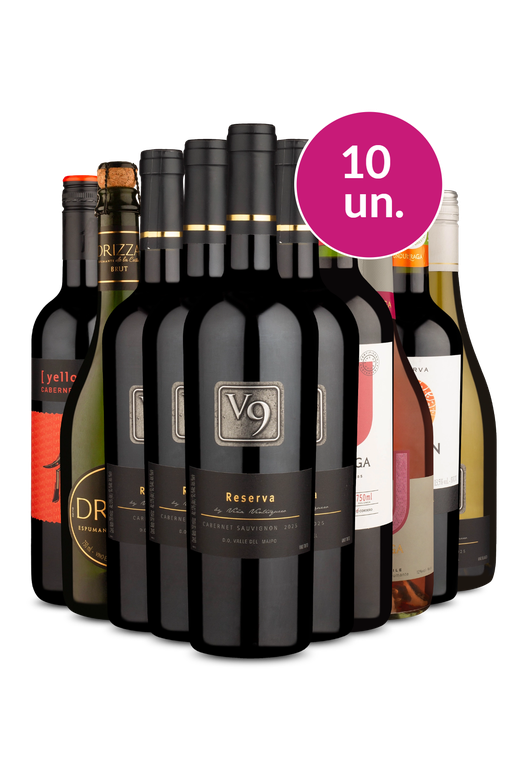 Kit 10 - O Melhor do Chile por R$32,90 por garrafa - Oferta Absurda