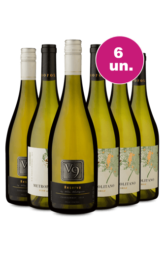 Kit 6 - V9 e Metropolitano Chardonnay - Exclusivo We