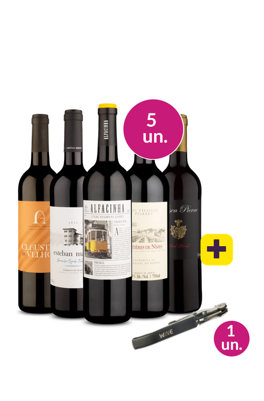 Kit 5 - Europeus + Saca Rolhas Grátis