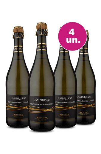 Kit 4 - Frisante Botticello Lambrusco Bianco - Exclusivo WE