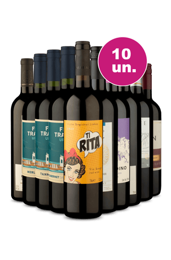 Kit 10 - Tintos por R$29,90 por Garrafa - Oferta Incrível IZ