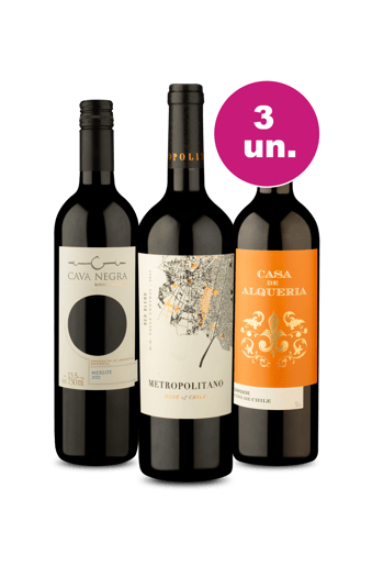 Kit 3 Por R$99 - Red Blend, Carménère & Merlot - Oferta Insana IZ