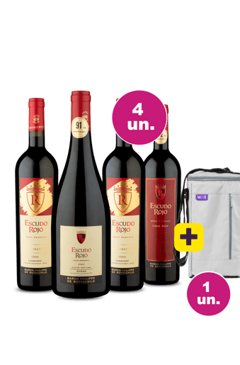 Kit 4 - Degustação Escudo Rojo + Bolsa térmica para garrafas Grátis - Exclusivo We