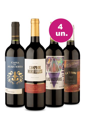 Kit 4 - Tintos Tranquilos por R$99