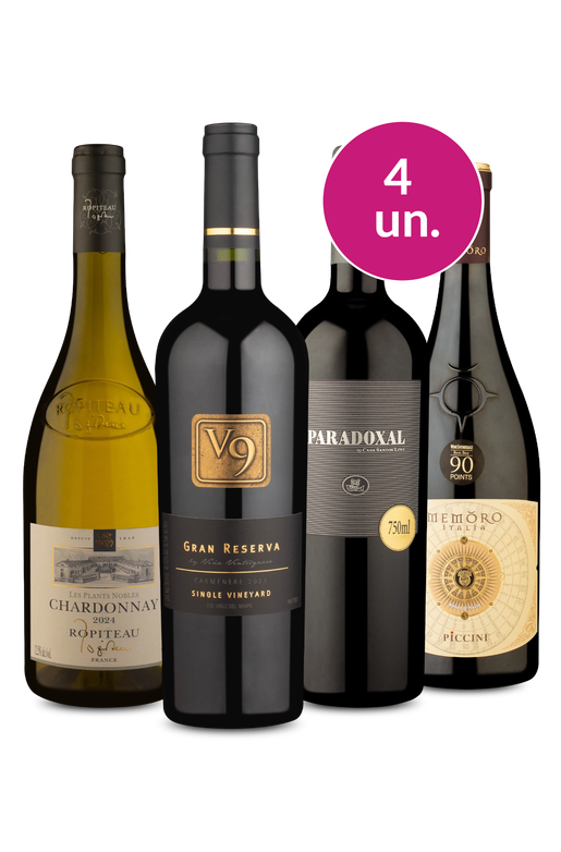 Kit 4 - Vinhos de Sucesso - Oferta Absurda