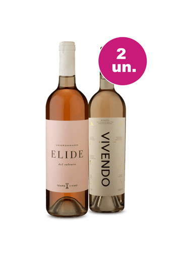 Kit 2 - Encontro de Campeões: Elide Salento Negroamaro Rosé e Calyptra Vivendo Reserve Rosé