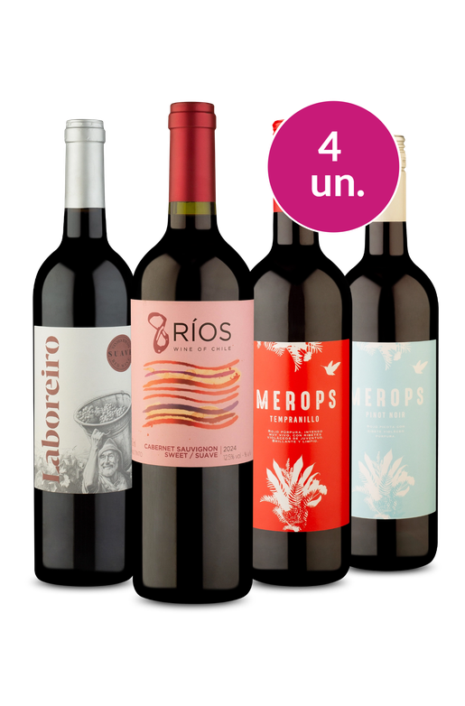 Kit 4 - Tintos Suaves - Exclusivo We