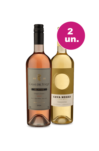 Kit 2 - Casas Del Toqui Single Estate Rosé e Cava Negra Torrontés