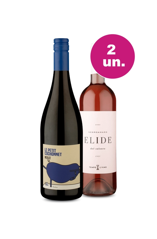 Kit 2 - Le Petit Cochonnet Merlot e Elide Negroamaro Rosé