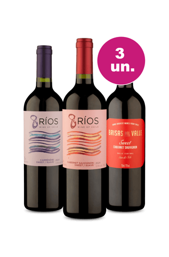 Kit 3 - Tintos Suaves por R$99