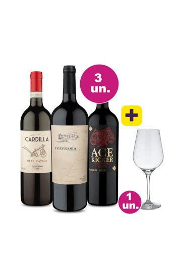 Kit 3 - Europeus Meio Secos + Taça Cristal Grátis