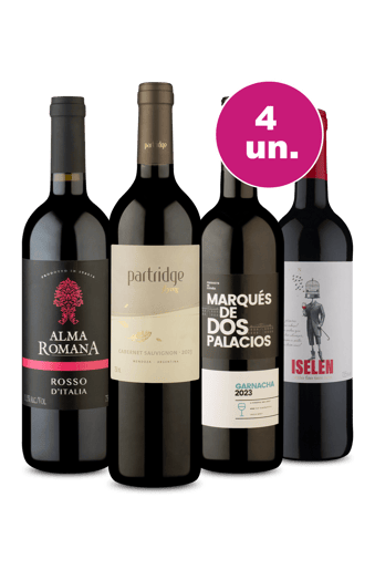 Kit 4 - Tintos Encantadores por R$34,90 Por Garrafa