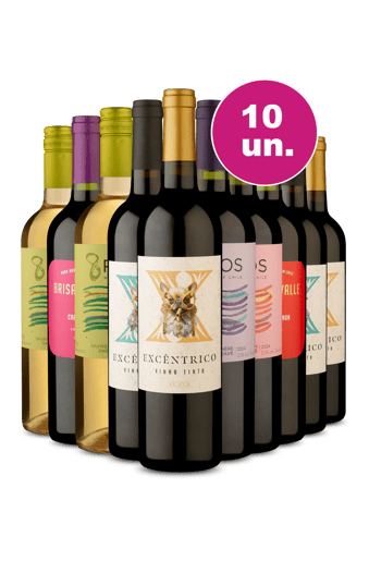 Kit 10 - Vinhos Suaves por R$ 25,90 por garrafa - Exclusivo We