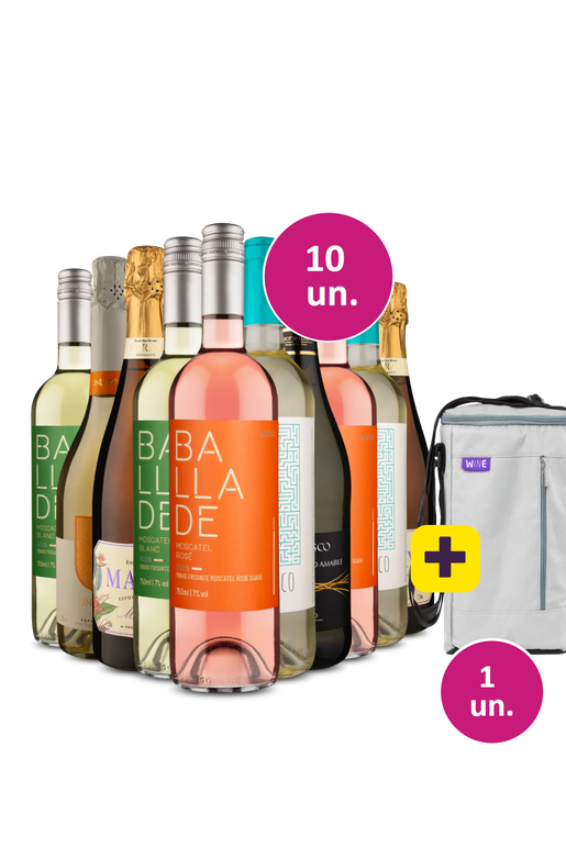 Kit 10 - Frisantes e Espumantes + Bolsa p/ 3 garrafas Grátis - Exclusivo We