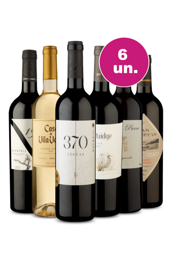 Kit 6 - Vinhos para se presentear por R$199