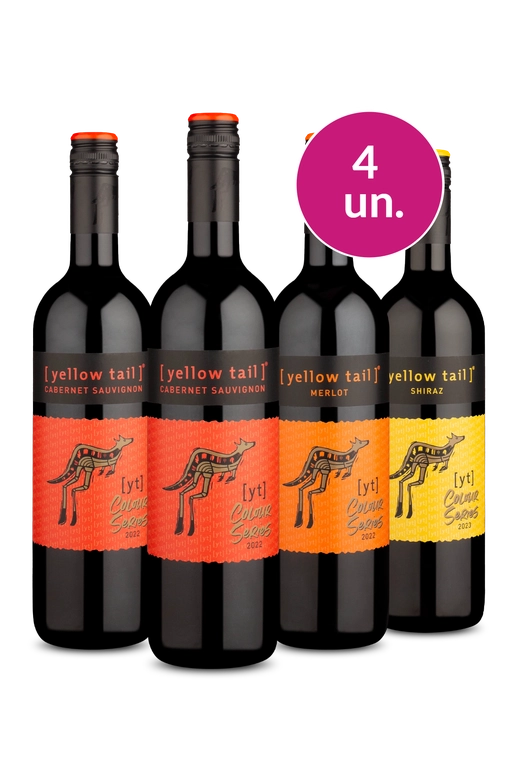 Kit 4 - Degustação Tintos Yellow Tail Colour Series - Lançamento