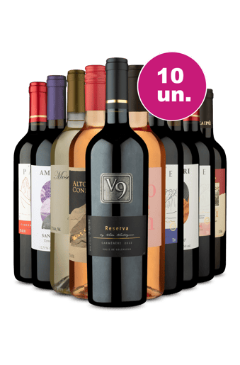 Kit 10 - Vinhos Incríveis por R$27,90 por Garrafa - Oferta Insana