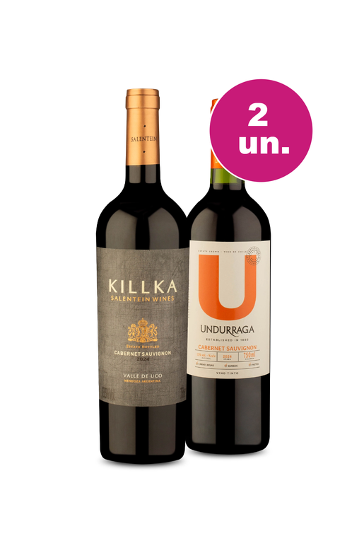 Kit 2 - Killka e U By Undurraga - Oferta Absurda Black Wine