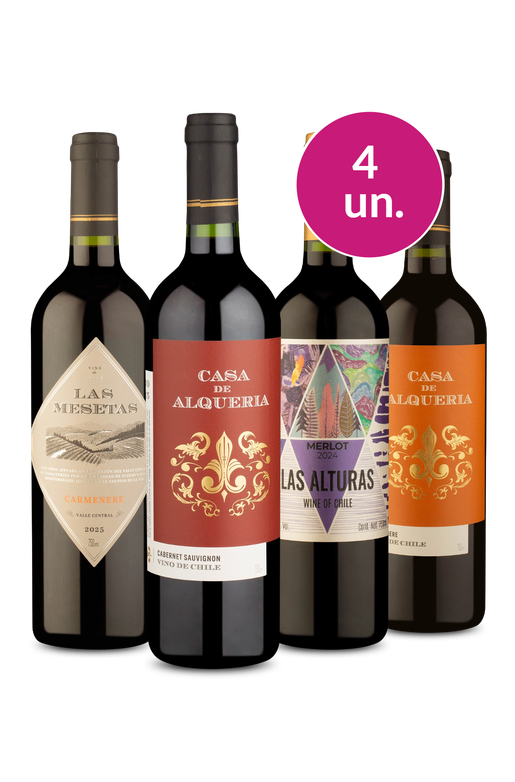 Kit 4 - Especial 4 Vinhos por R$99 - Oferta Absurda