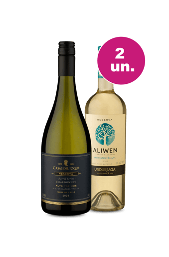 Kit 2 - Casas Del Toqui Barrel Series Chardonnay e Aliwen Reserva Sauvignon Blanc
