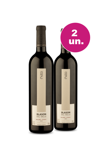 Kit 2 - Blason Del Valle Malbec Syrah - Oferta Flash IZ
