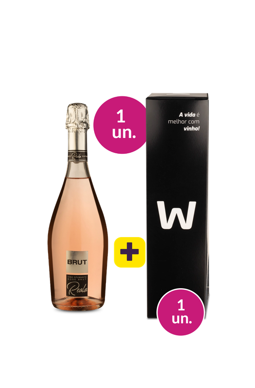Kit 2 - Espumante Reolo Rosé Brut + Caixa de Presente Wine - Exclusivo We