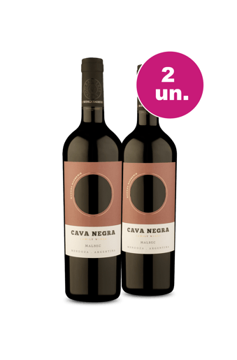 Kit 2 - Cava Negra Malbec - Oferta Insana