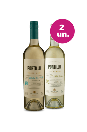 Kit 2 - Portillo Sauvignon Blanc Dulce Natural e Portillo Sauvignon Blanc
