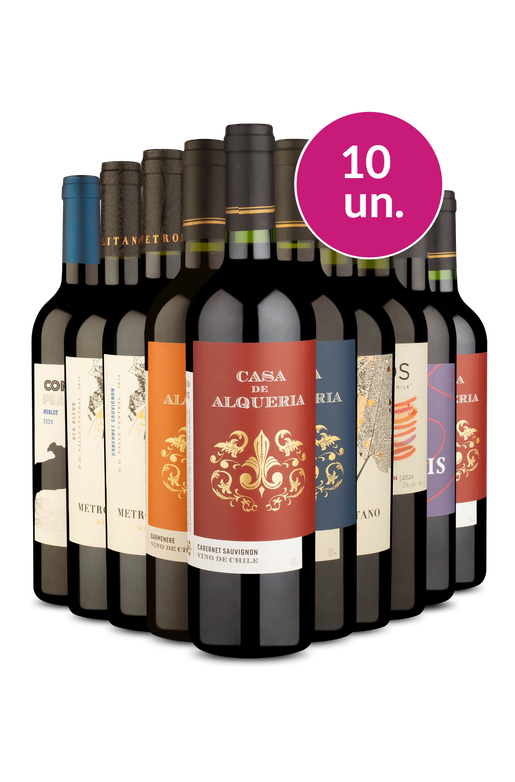 Kit 10 - Tintos Secos por R$ 24,90 a garrafa - Exclusivo We