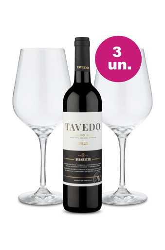 Kit Especial - Tavedo Tinto e Par de Taças de Cristal