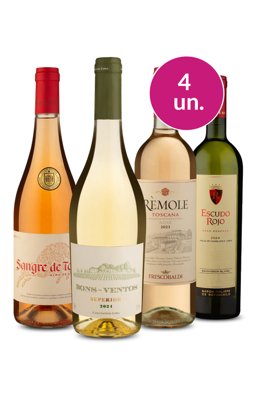 Kit 4 - Brancos e Rosés Especiais - Exclusivo We