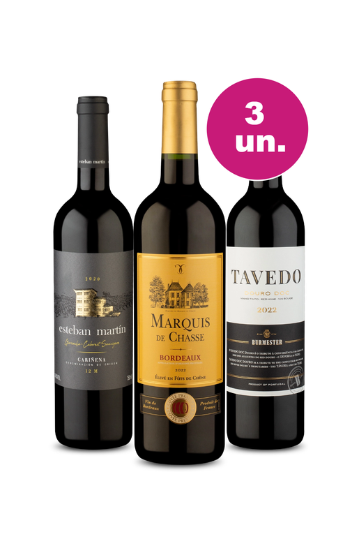 Kit 3 - Europeus Sensacionais por R$149 - Oferta Absurda Black Wine