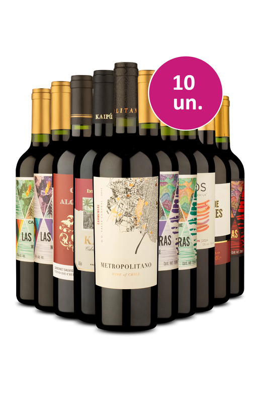 Kit 10 - Tintos por 24 a garrafa - Exclusivo We