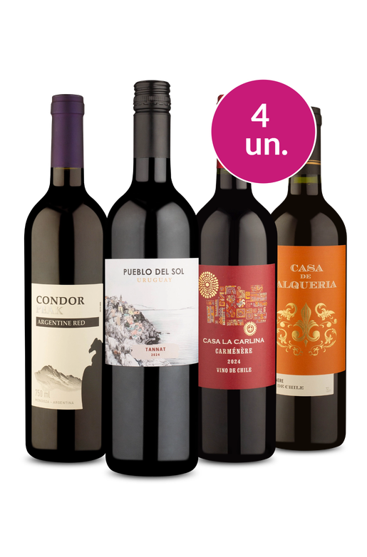 Kit 4 - Tintos de Julho por R$25,90 por Garrafa - Oferta Absurda