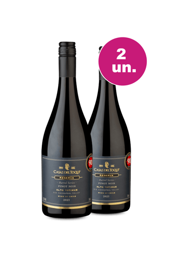 Kit 2 - Casas Del Toqui Barrel Series Reserva Pinot Noir - Oferta Insana