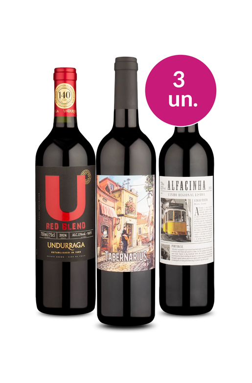 Kit 3 - Tintos Meio Secos por R$ 99 - Exclusivo We