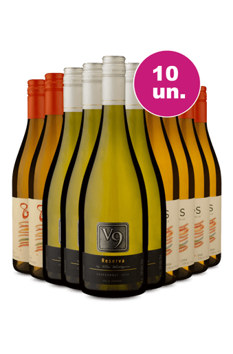 Kit 10 - V9 Reserva e 8 Ríos Chardonnay - Exclusivo We